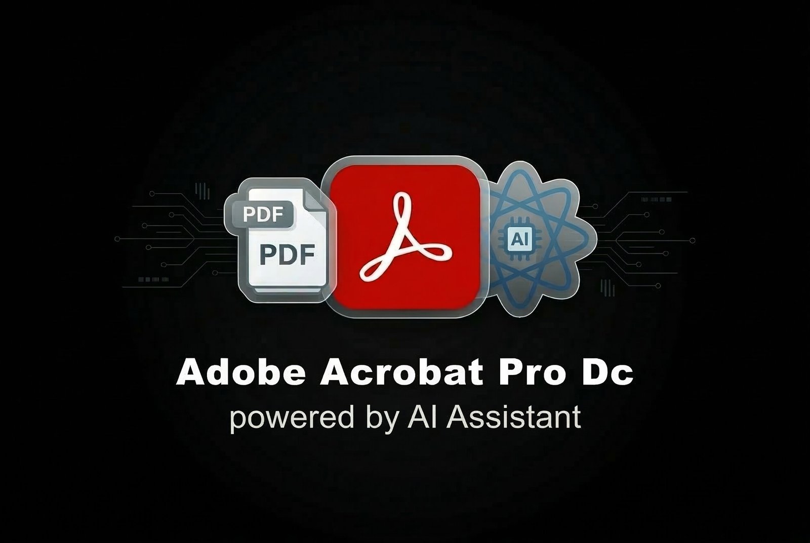 Adobe Acrobat Pro DC AI Assistant official badge – Intelligent productivity and document automation tools