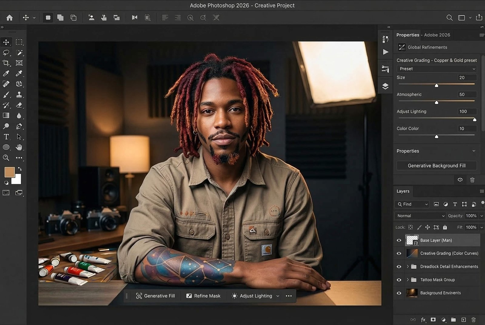 Adobe Sensei AI engine in Photoshop 2026 – Intelligently restore detail and reduce blur