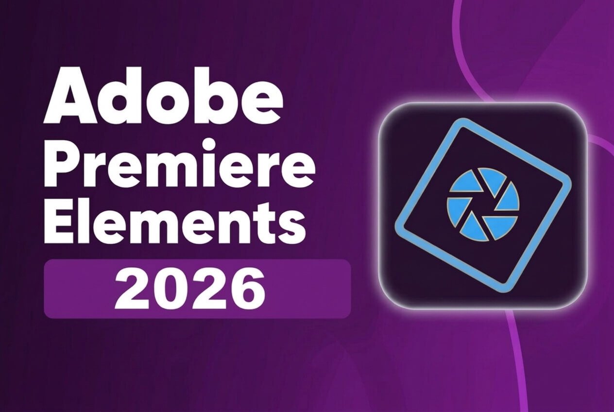 Adobe Premiere Elements 2026 Purple Retail Box - Official 3-Year License