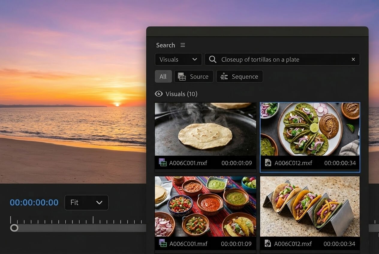 Premiere Pro 2026 Text-Based Editing interface featuring automatic transcription and dialogue-based video cutting tools.