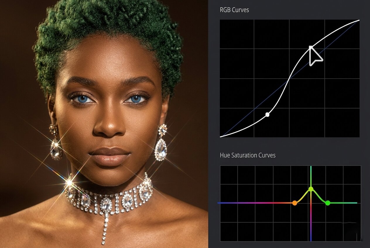 Adobe After Effects 2026 Lumetri Color Grading and RGB Curves panel for cinematic video finishing