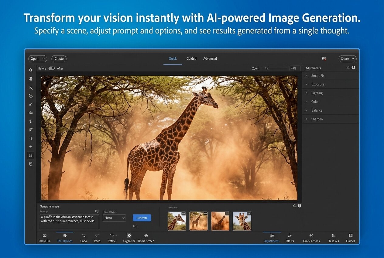 Adobe Photoshop Elements 2026 with Firefly AI Generative Remove Tool