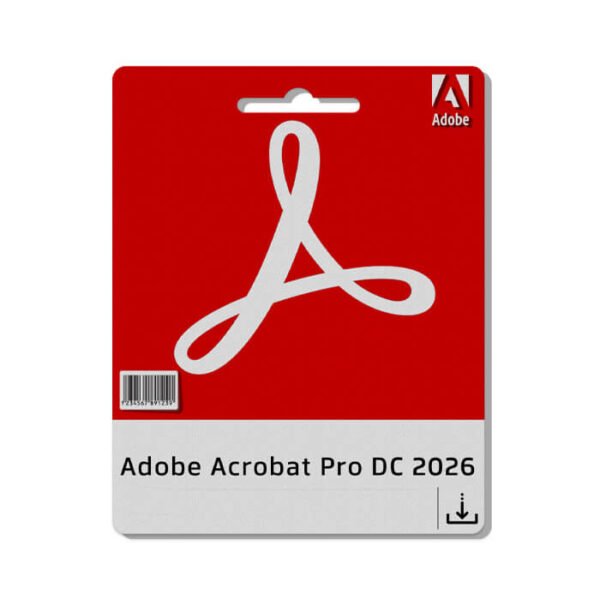 Adobe Acrobat Pro DC 2026 cover showing official logo and software branding.