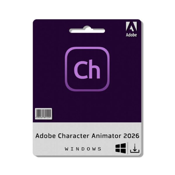 Adobe Character Animator 2026 software for Windows for creating animated characters.