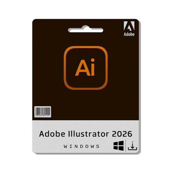 Adobe Illustrator 2026 software for Windows for creating vector graphics and illustrations.