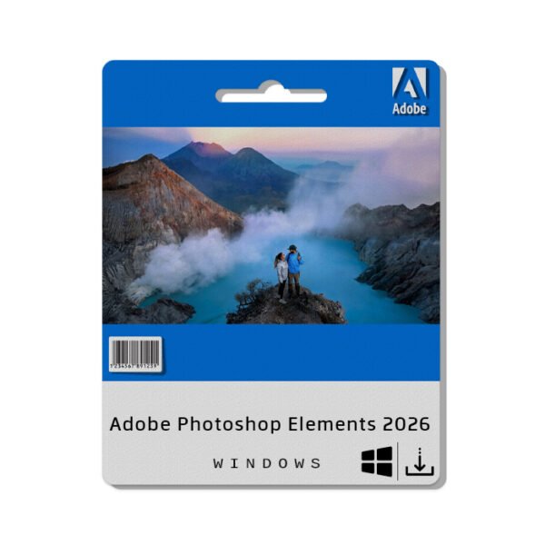 Adobe Photoshop Elements 2026 software for Windows computers.