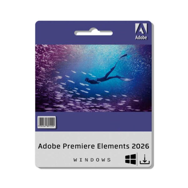 Adobe Premiere Elements 2026 software for Windows for video editing and creation.