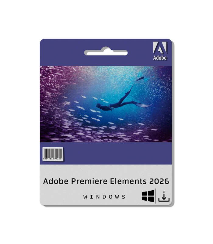 Adobe Premiere Elements 2026 Windows Adobe Premiere Elements 2026 software for Windows for video editing and creation.