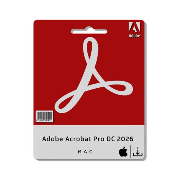 Adobe Acrobat Pro DC 2026 software for Mac computers for PDF creation and editing.