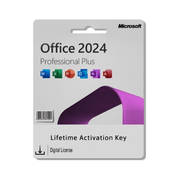 Microsoft Office Professional Plus 2024 suite including Word, Excel, PowerPoint, Outlook, and Teams.